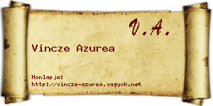 Vincze Azurea névjegykártya